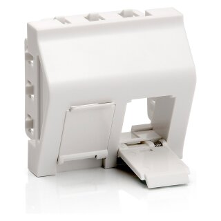 Equip Unterputzdose Einsatz French 2 Keystone 45x45 RAL9010 Polybeutel