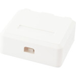 Equip Aufputzdose 2x Keystone Jack mit Abdeckung weiß