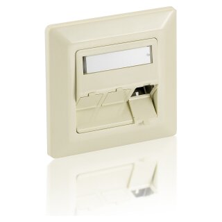 Equip Unterputzdose +Frontplatte 3 Keystone 45° RAL 1013 Polybeutel