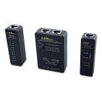 Equip Kabeltester Netzwerk f. RJ45/RJ11/RJ12/BNC Kabel sw
