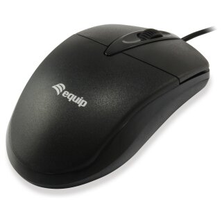 Equip Optische Maus USB Desktop Rechts-Linkshänder 1.35m sw