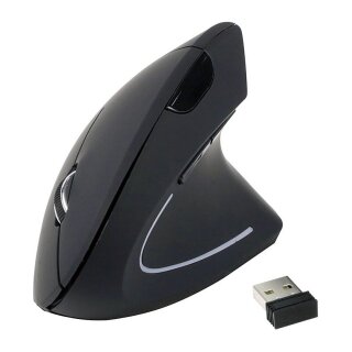 Equip Optische Ergonomic Maus kabellos USB Rechtshänder sw
