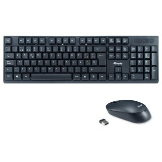 Equip Wireless Tastatur + Maus. Layout spanisch schwarz