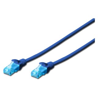 DIGITUS Patchkabel Cat5e U/UTP 2xRJ45 1,0m CCA blau Hebels. Polybeutel