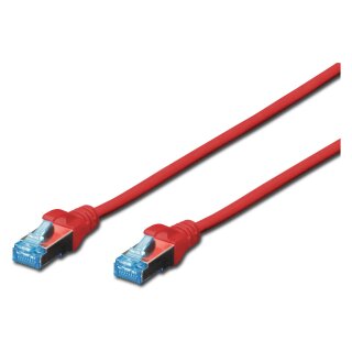 DIGITUS Patchkabel RJ45 SF/UTP Cat5e 2.00m rot Hebelschutz Polybeutel