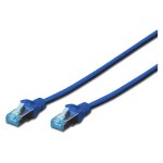 DIGITUS Patchkabel RJ45 SF/UTP Cat5e 0.50m blau...