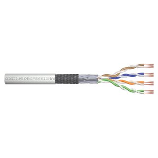 DIGITUS CAT 5e SF/UTP Twisted Pair Roh-Patchkabel,100m,grau