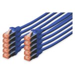 DIGITUS CAT 6 S/FTP Patchkabel, 10 Stück, 1m, blau