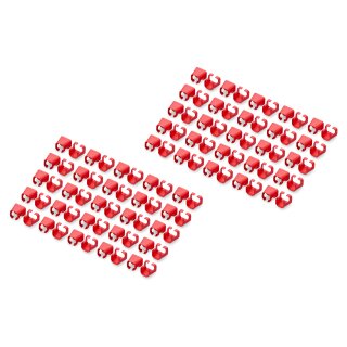 DIGITUS Farbclips für Patchkabel RJ45 100 Stück rot