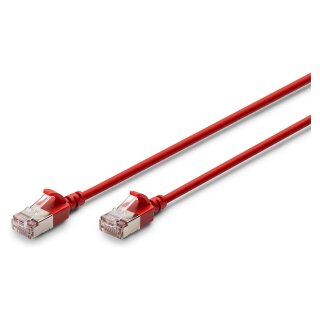 DIGITUS Patchkabel CAT 6A F/FTP Slim 0,50m rot