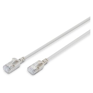 DIGITUS Patchkabel CAT 6A F/FTP Slim 0,30m grau