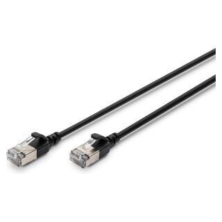 DIGITUS Patchkabel CAT 6A F/FTP Slim 1,00m schwarz