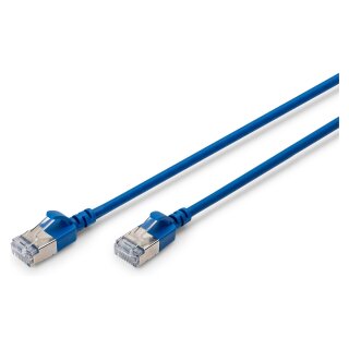 DIGITUS Patchkabel CAT 6A F/FTP Slim 5,00m blau