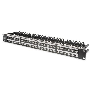 DIGITUS Patchpanel 1HE 48-Port Cat6a geschirmt schwarz