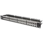 DIGITUS Patchpanel 1HE 48-Port Cat6a geschirmt schwarz