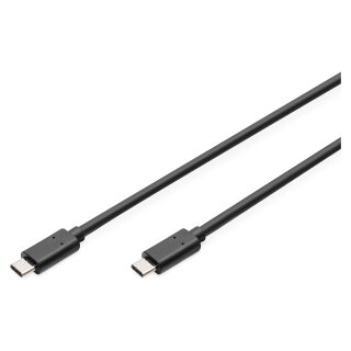 DIGITUS USB 2.0 Anschlusskabel Typ C -C St/St 1.8m, sw