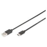 DIGITUS USB 2.0 Anschlusskabel Typ C -A St/St 1.0m, sw