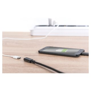 DIGITUS USB 2.0 Verlängerungskabel Typ C -C St/Bu 1.5m, sw