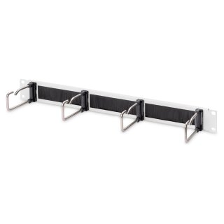 DIGITUS Kabelrangierpanel Stahlbügeln+Bürstenleiste 19" 1HE