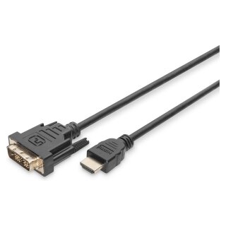 DIGITUS HDMI-Kabel A->DVI(18+1) St/St 2.0m schwarz FullHD