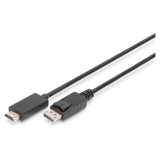 DIGITUS DisplayPort Adapterkabel DPort -> HDMIA St/St 8K 1m
