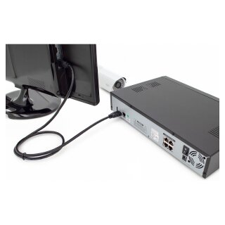DIGITUS HDMI-Kabel A HighSpeed Ethernet St/St 1.0m schwarz