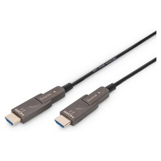 DIGITUS HDMI AOC Hybrid Glasfaserkabel 4K abnehmbar 20m schw