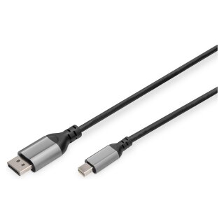 DIGITUS DisplayPort Adapterkabel mini DP->DPort St/St 8K 2m