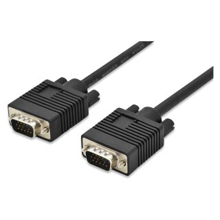 DIGITUS VGA Monitor Anschlusskabel. HD15/St-HD15/St. 5m. sw