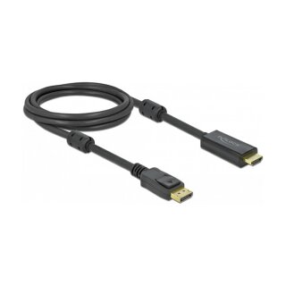 DELOCK Aktives DisplayPort 1.2 zu HDMI Kabel 4K 60Hz 2m