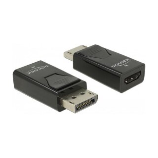 DELOCK Adapter DisplayPort 1.2 Stecker zu HDMI Buchse 4K Passiv schwarz