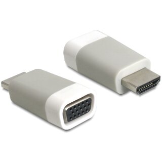 DELOCK Adapter HDMI-A St > VGA Buchse screwless