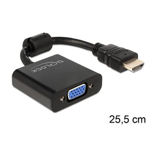 DELOCK Adapterkabel HDMI-A St > VGA Buchse schwarz
