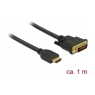 DELOCK HDMI zu DVI 24+1 Kabel bidirektional 1 m