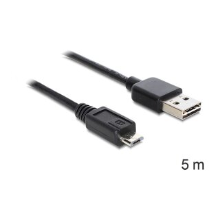 DELOCK Kabel EASY USB 2.0-A > Micro-B Stecker/Stecker 5 m