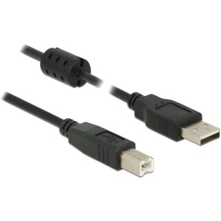 DELOCK USB Kabel A -> B St/St 2.00m schwarz