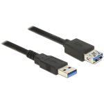 DELOCK USB Verl. USB3.0 A -> A St/Bu 2.00m schwarz