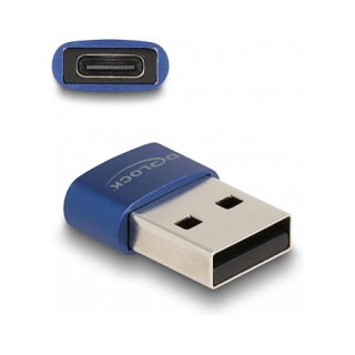 USB 2.0 Adapter USB Typ-A Stecker zu USB Type-C™ Buchse blau