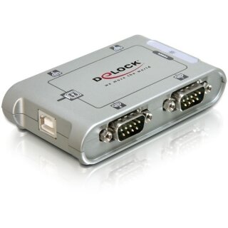 DELOCK USB 2.0 zu 4 Port Seriell HUB