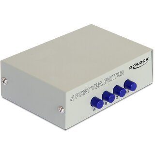 DELOCK Switch 4-port VGA manuell bidirektional