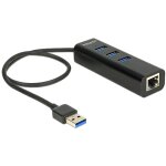 DELOCK HUB USB 3.0 3 Port extern + 1 x Gigabit LAN Port...