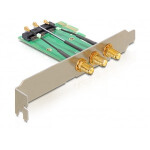 DELOCK PCIe Karte > Mini PCIe 3x RP-SMA Antennenanschluss