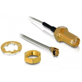 DELOCK WLANz Anschl. SMA Jack z. Einb. 200mm