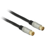DELOCK Kabel IEC Stecker > IEC Buchse RG-6/U quad...