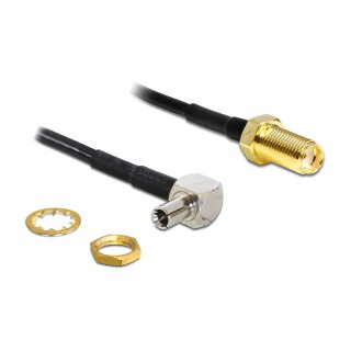 Antennenkabel SMA Buchse zum Einbau > TS-9 90° Stecker 170 mm