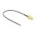 Antennenkabel SMA Buchse zum Einbau zu I-PEX Inc., MHF® 4L LK Stecker 1.37, 20 cm Gewindelänge 10 mm