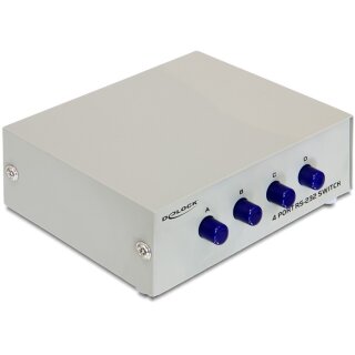 DELOCK SWITCH 4-port RS-232manuell