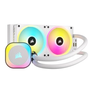 K CORSAIR WAK Cooling iCUE LINK H100i WHITE RGB AIO 240mm