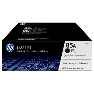 HP 85A original LaserJet Toner cartridge CE285AD black standard capacity 1.600 pages 2-pack