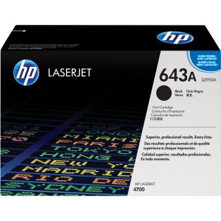 HP 643A original Colour LaserJet Toner cartridge Q5050A black standard capacity 11.000 pages 1-pack